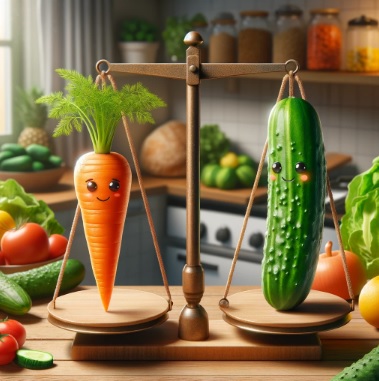 Making a Healthy Choice: Carrot vs. Cucumber